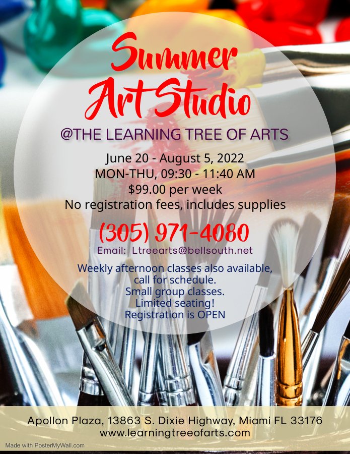 Learning Tree of Arts Summer Arts Program Summer 2022